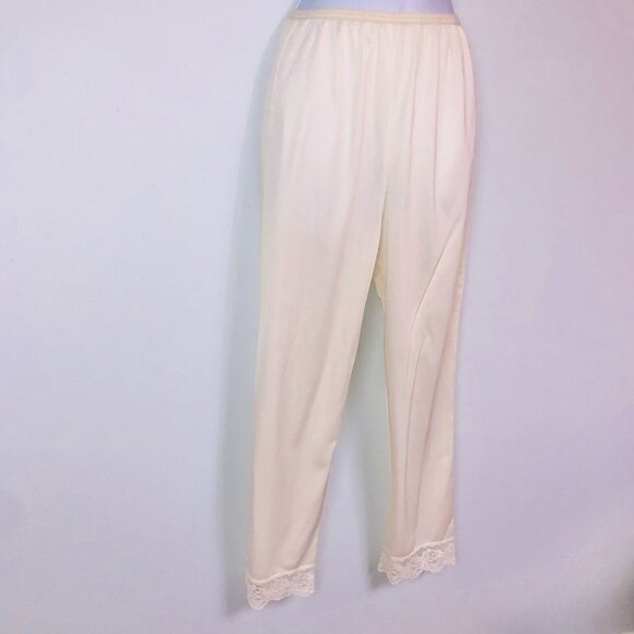 Vintage Komar Womens S Slip Pants Undergarment Ivory Nylon Lace - Picture 5 of 10